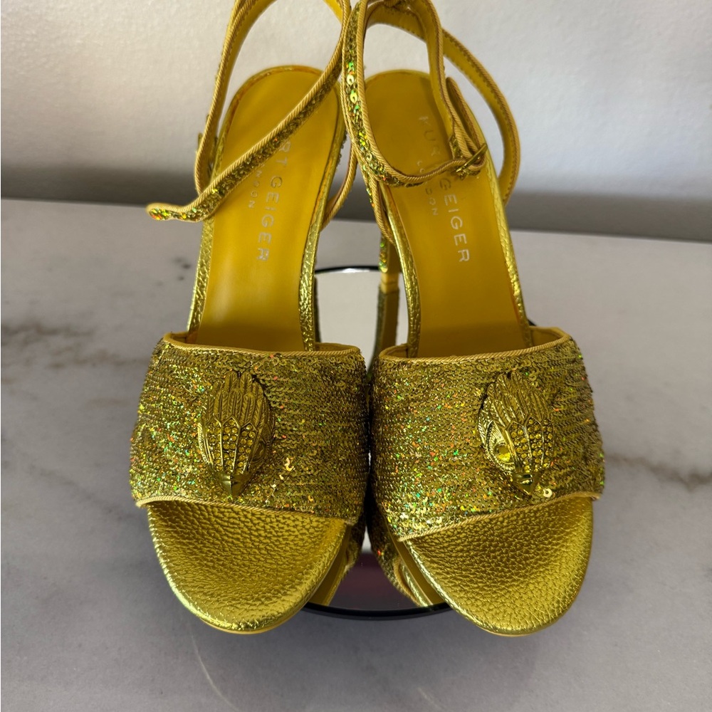 Kurt Geiger Glittering Gold Heels